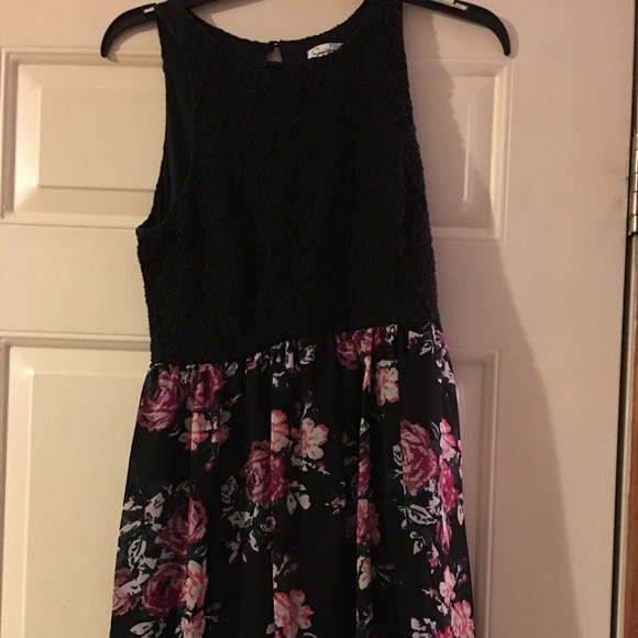 Speechless Dresses & Skirts - Black dress with pink flowers, Make me an offer!